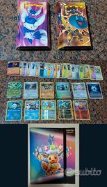 Lotto carte Pokemon t Album + 2 Mazzi + Codici