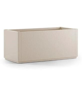 fioriera seminiova in resina beige chiaro 