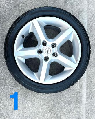 CERCHI ORIGINALI OPEL 17" + Bridgestone 225/45 R17