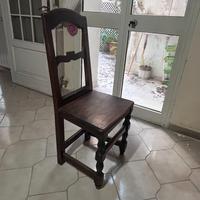 N°6 sedie in legno massiccio