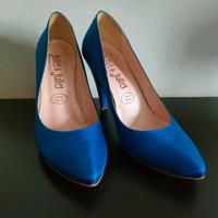 Tacchi decolte blu elettrico 10 cm