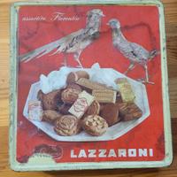 Scatola di latta vintage Lazzaroni da collezione