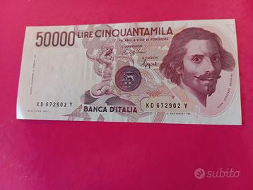 (1401) - Banconota "Decentrata" 50000 £ Bernini 1