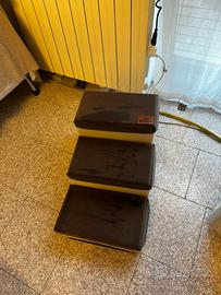 Scaletta per cani gatti con contenitore