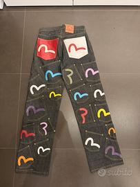 EVISU MULTI POCKET/21 tasche Jeans vintage Japan