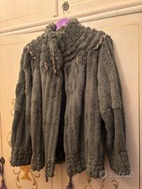 Pelliccia in vero lapen  verde tg L