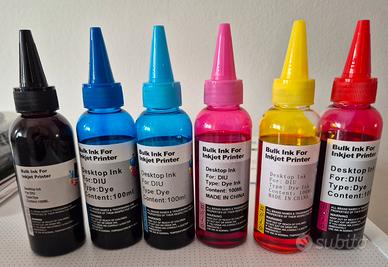 kit Refill 6 colori x cartucce stampanti