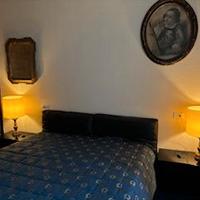 Letto matrimoniale + comodini legno laccato nero