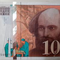 banconota originale 100 franchi francesi Cezanne