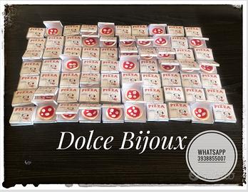 Segnaposto gadget pizza con cartone calamita