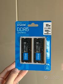 RAM 32 GB Kit (2 x 16 GB) DDR5 – 5600 MHZ SODIM