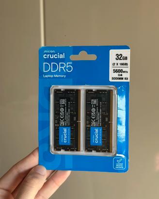 RAM 32 GB Kit (2 x 16 GB) DDR5 – 5600 MHZ SODIM