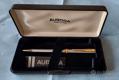Penna Aurora Magellano Metal Gold Trim MAI USATA