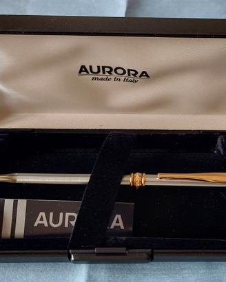 Penna Aurora Magellano Metal Gold Trim MAI USATA
