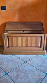 Panca portaoggetti in legno