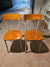 2 sedie cucina legno e metallo