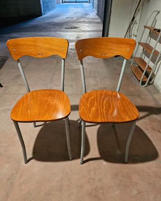 2 sedie cucina legno e metallo