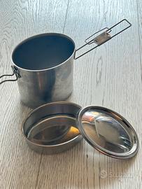 Set cucina in acciaio inossidabile campeggio