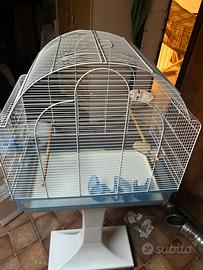 Voliera x uccellinicon piedistallo