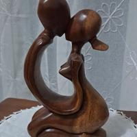 Statua "Coppia Sensuale" in Legno Suar  - Bali
