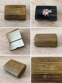 Scatolina vintage in ottone smaltato Moscow London