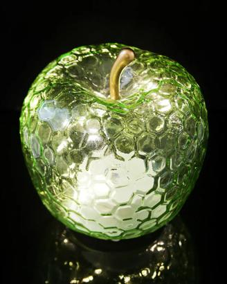 Lampada led Mela verde senza fili in vetro