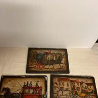Tre quadretti dipinti su legno
