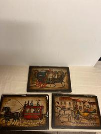 Tre quadretti dipinti su legno