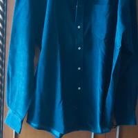 Camicia blu velluto