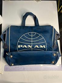 Rara borsa ORIGINALE Vintage PAN AM Airlines anni