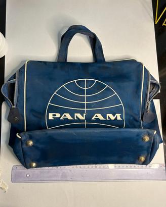 Rara borsa ORIGINALE Vintage PAN AM Airlines anni