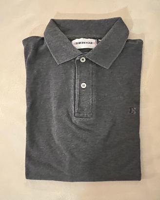Polo Nara Camicie uomo estiva cotone grigio