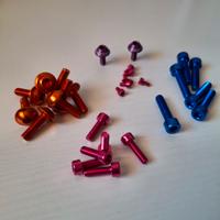 set viti alluminio anodizzate moto viti ergal mtb