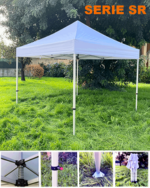 Gazebo estensibili 3x3/3x4,5/3x6m con consegna rap