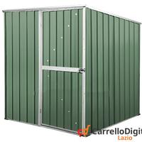 Box da giardino lamiera 175x185cm 2,92mq verde