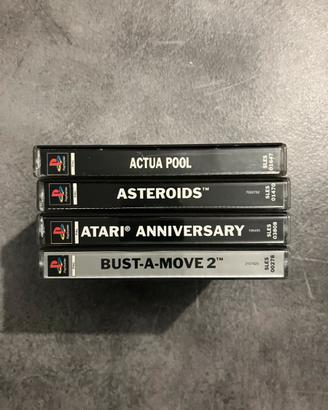 Lotto giochi PS1 Actua Asteroids Atary Bust a move