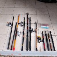 canne da pesca in blocco