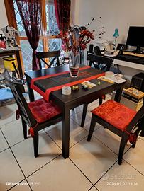 Tavolo Ikea nero Bjursta + 4 sedie