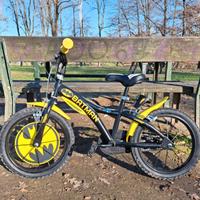 Bici batman ruota 16, con rotelle