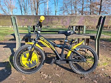 Bici batman ruota 16, con rotelle