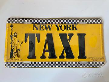 Targa Auto New York Taxi in Alluminio