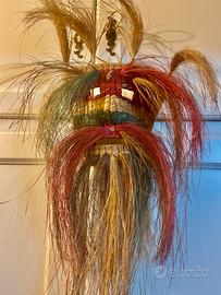 Maschera Messicana Vintage in Paglia /Arte popolar