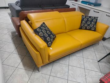 Divano in pelle 2 posti maxi