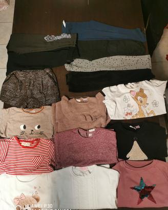 lotto vestiti bambina 3 anni autunno inverno