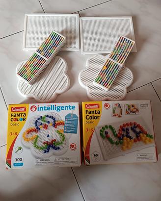 Lotto 4 set Quercetti FantaColor Basic 