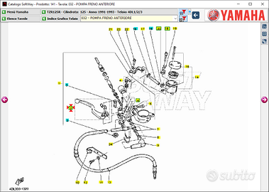 Leva freno ant Yamaha TZR125R 4DLH39220000