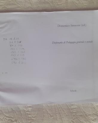 Dizionario di Pedagogia generale, Simeone (Scholé)