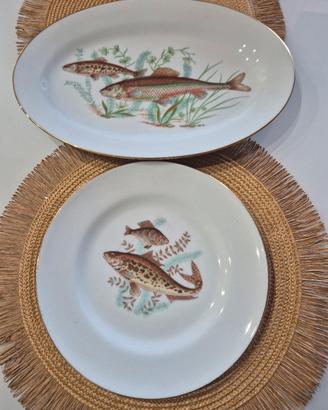 Servizio piatti pesce più posate