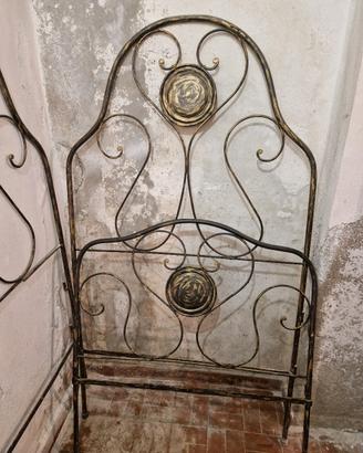 letto ferro battuto singolo 