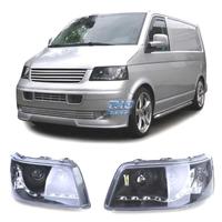 FARI VOLKSWAGEN VW T5 03-09 LUCE LED DIURNA SFONDO